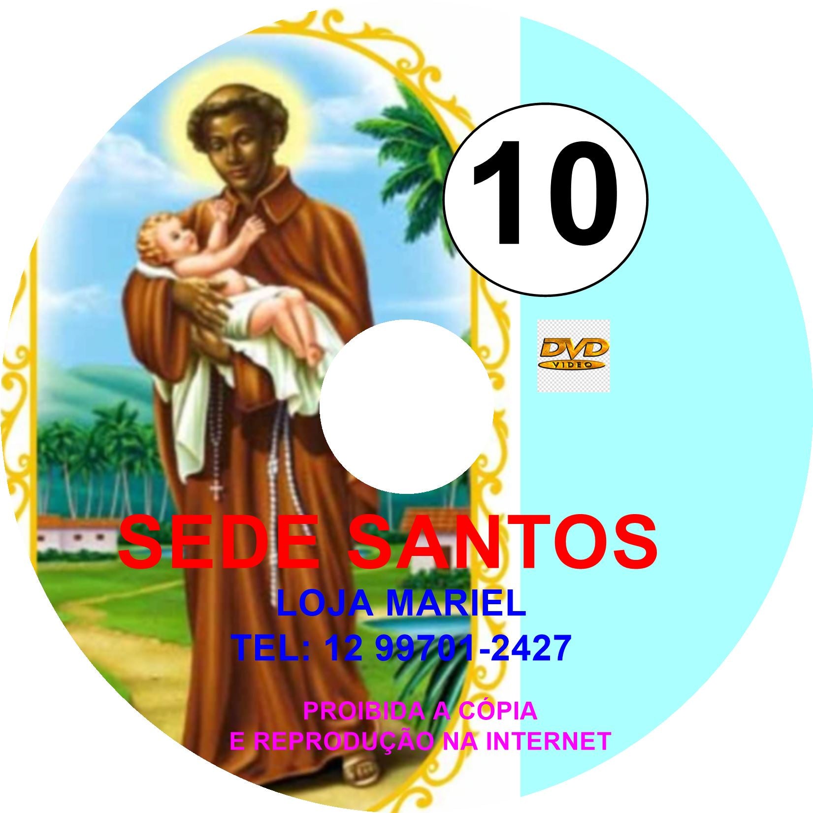 DVD Sede Santos 10 Vida de São Benedito DVD Sede Santos 10 Vida de São Benedito